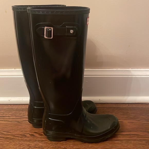 Hunter Original Black Gloss Rain Boots - Picture 3 of 6